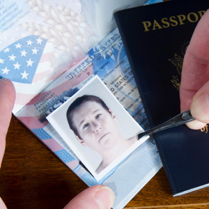 a person forging a passport